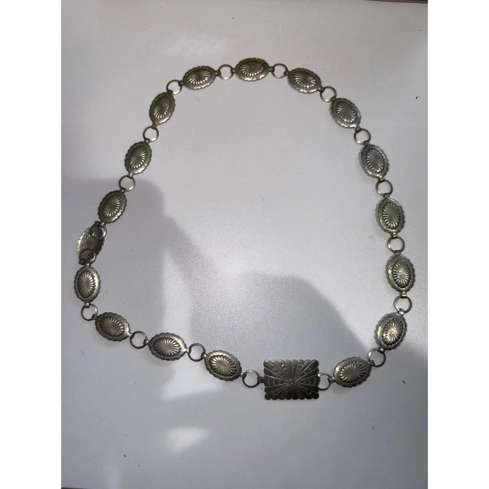 Vintage Navajo Belt Concho Western Silver‎ Tone 31
